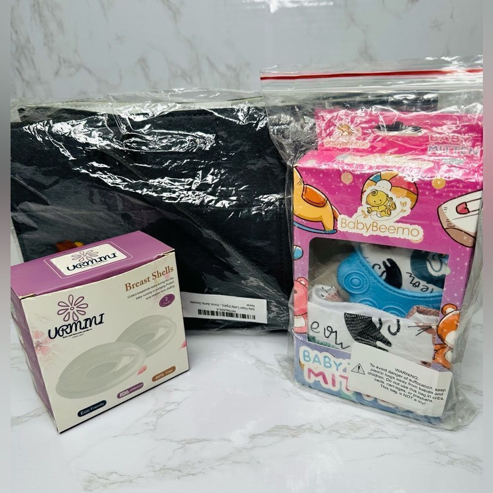 Teething Mitten and Diaper Caddy Bundle